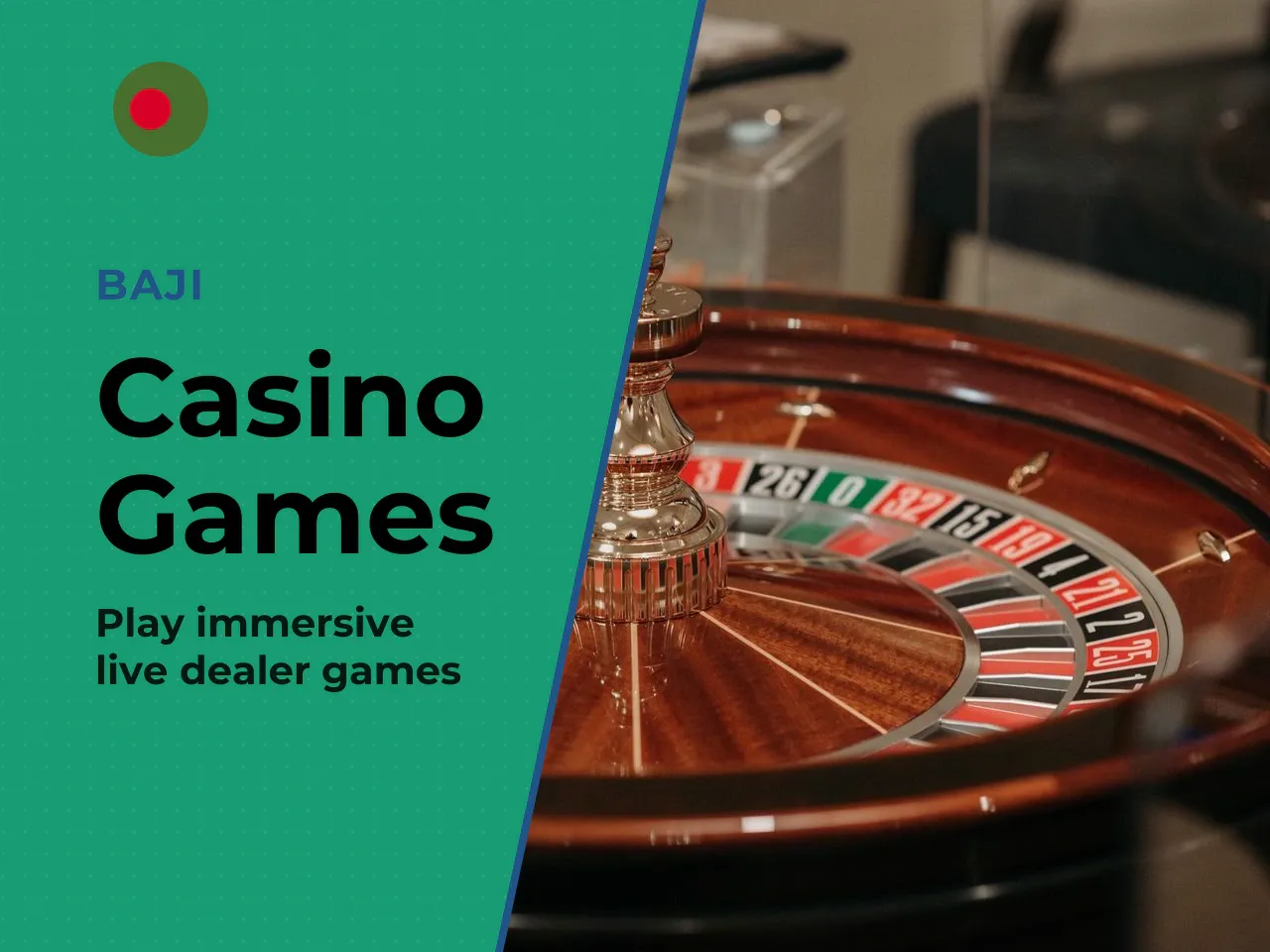 Casino games, live casino and table options available on the site